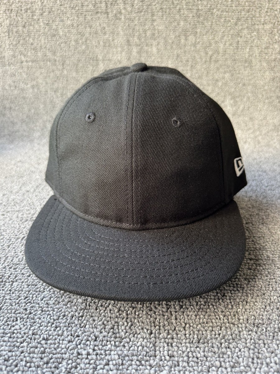 New Era 9FIFTY Snapback Hat Black Flat Brim Cap