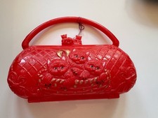 Vintage Rare HTF 50s 60s Tiny Plastic Kitten Handbag Big Doll Child