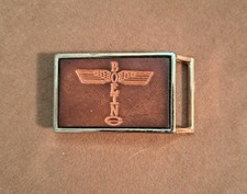Leather Totem Logo Belt Buckle Vintage Boeing