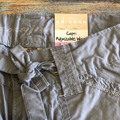 Arizona Jean Company Capri Adjustable Waist Gray Girls Size 10 Regular - Picture 4 of 9