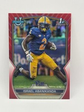 2022 TOPPS BOWMAN U FOOTBALL ISRAEL ABANIKANDA RED REFRACTOR  #'d/5 #95