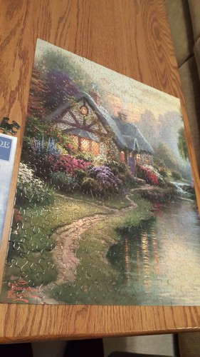 Ein ruhiger Abend Thomas Kinkade Ceaco Puzzle 300 Stck. 18 Zoll x 14 Zoll einmal benutzt sehr guter Zustand - Bild 4 von 11