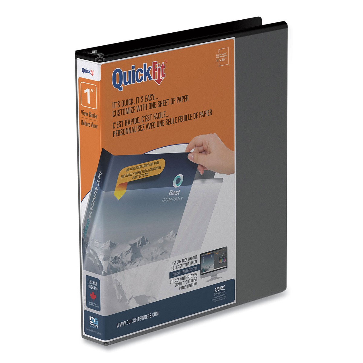 QuickFit D-Ring View Binder, 3 Rings, 2 QuickFit D-Ring View Binder, 3 Rings, 2