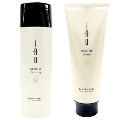Lebel iau SERUM Cleansing Shampoo 200mL&Cream Treatment 200mL Set Japan