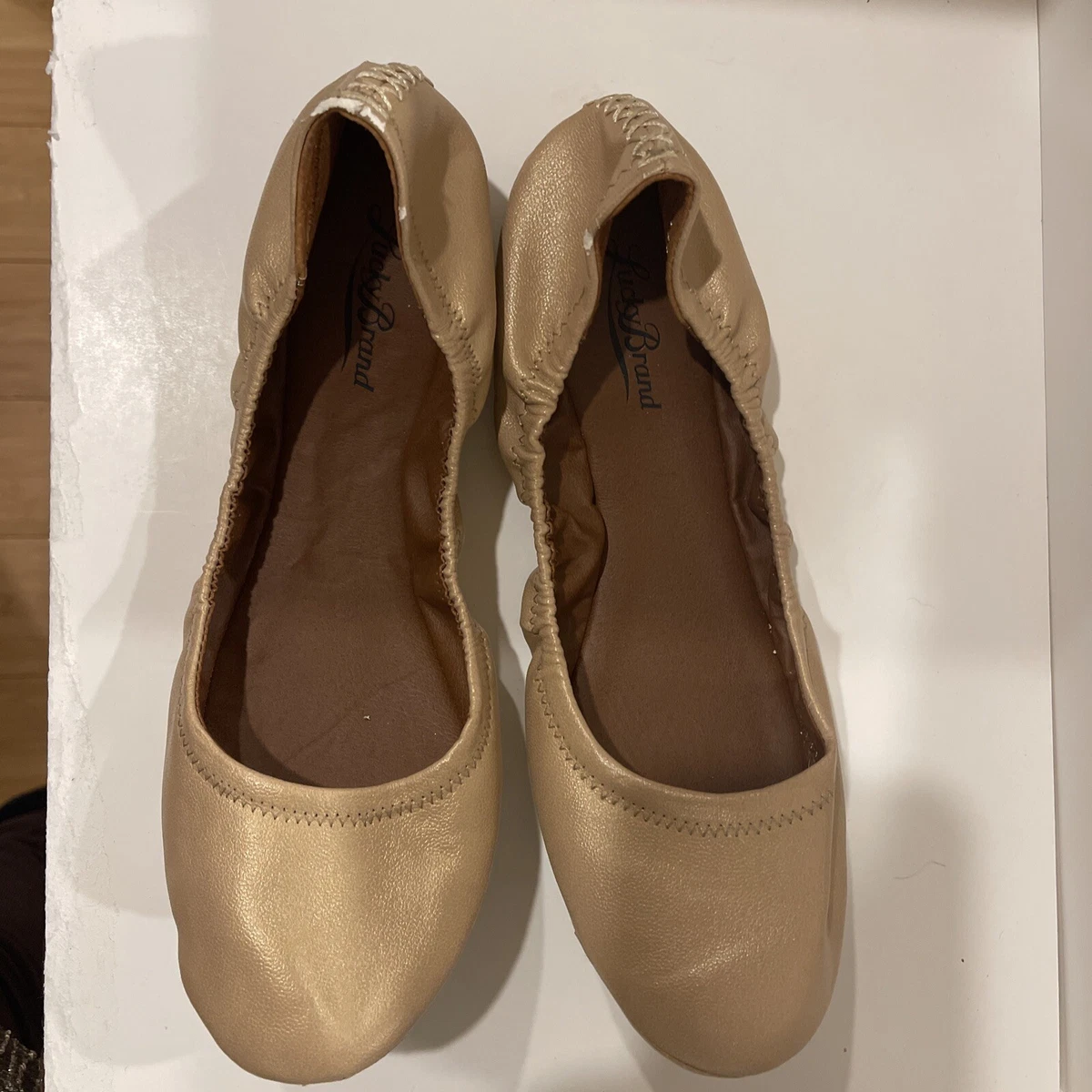 Lucky brand elysia leather ballet flats sale