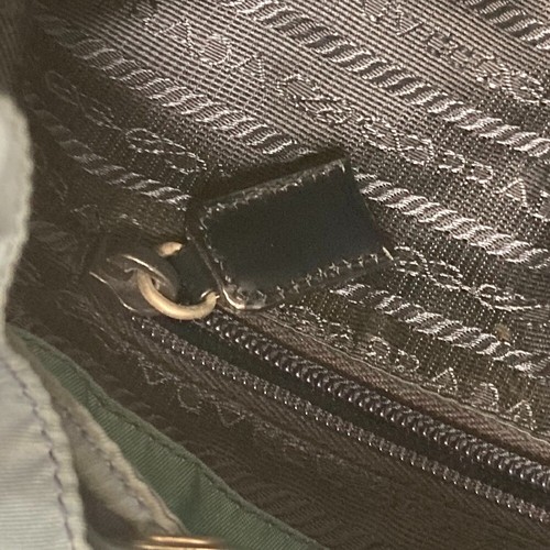 PRADA backpack bag triangle logo triangle logo plate Backpack Nylon blue - Picture 16 of 17
