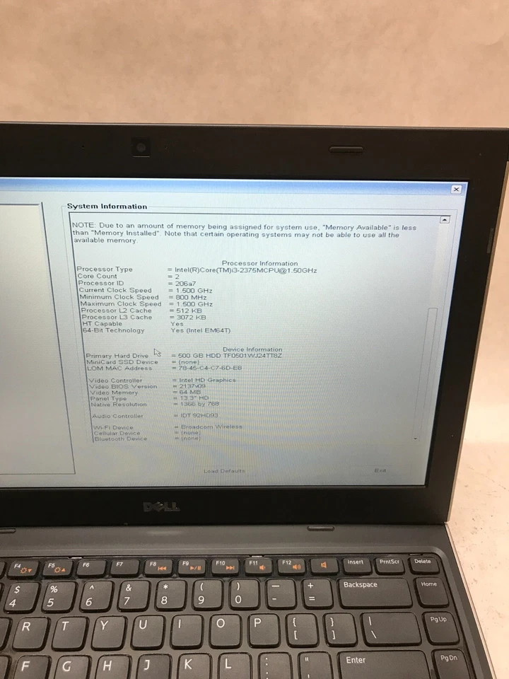 Dell Latitude 3330 13" Laptop i3-2375M 1.5Ghz 4GB 500GB HDD Windows 7 -READ-  DW - Image 3 of 4