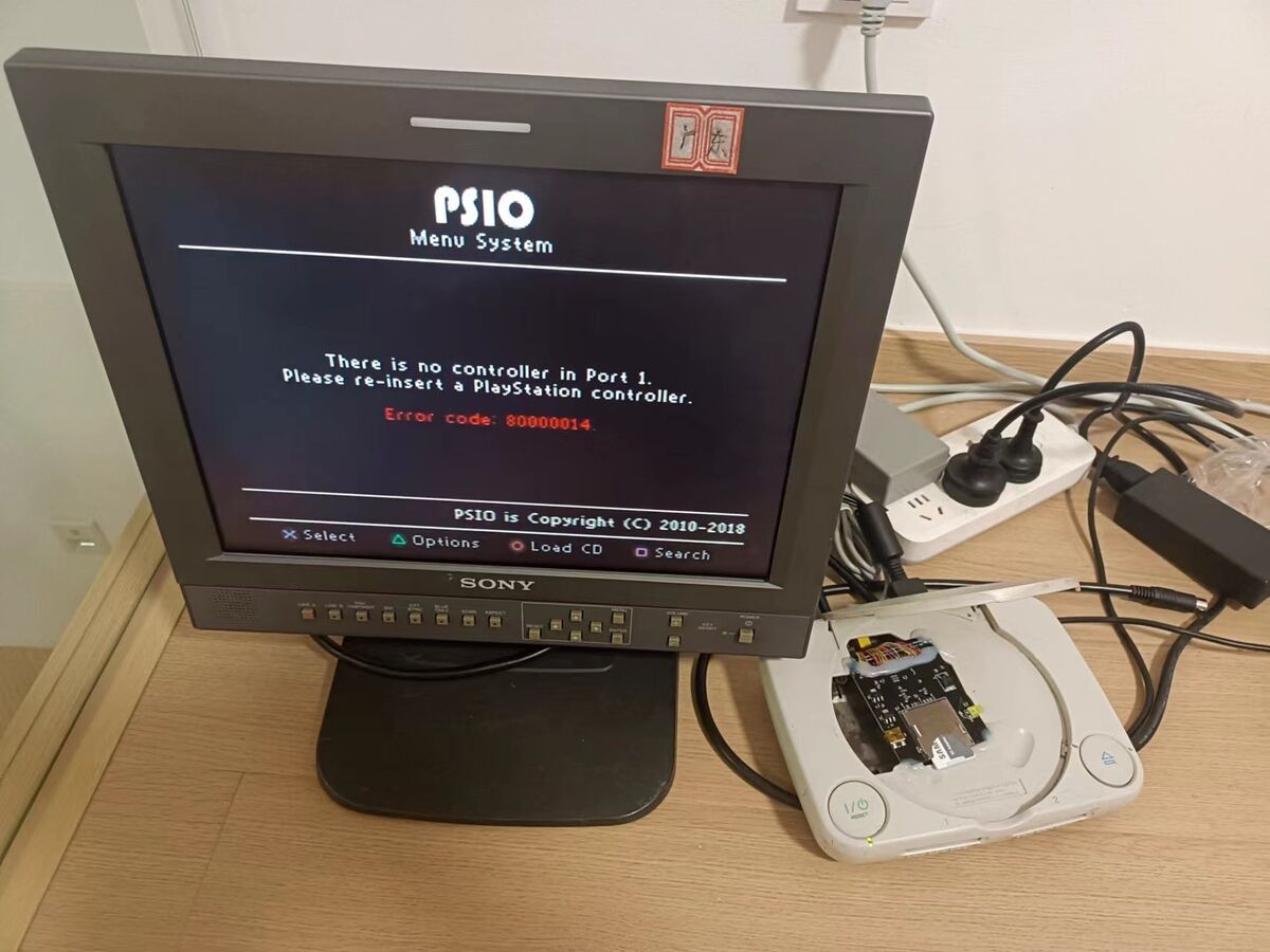 Original Ps1 With Psio Installed Unable To Read The Cd-rom Drive