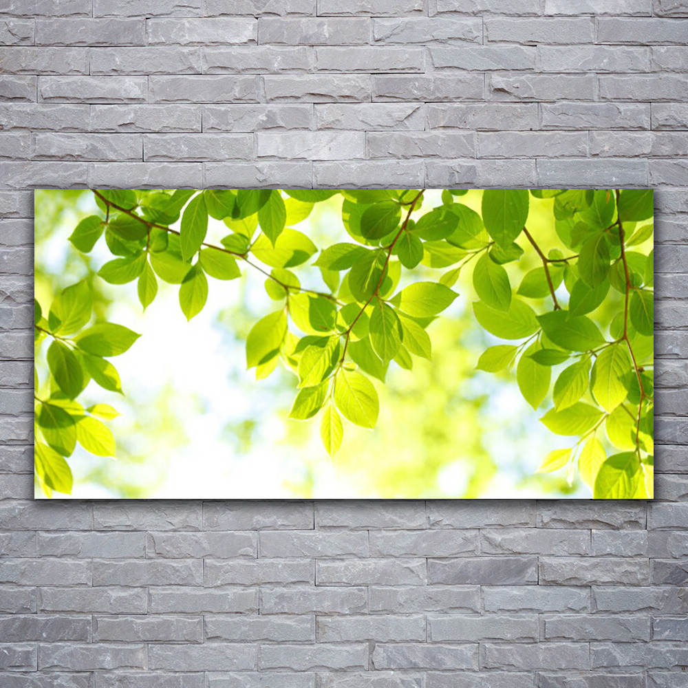 Tableau nature feuilles 120x60 cm pour sublimer votre décoration de chambre