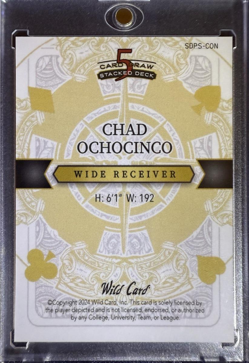 Chad Ochocinco 1/1 Platinum 5 Card Draw Stacked Deck Promo Wild