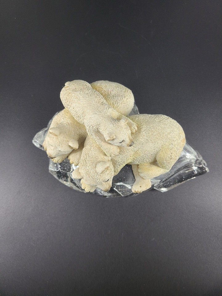 Vintage House of Lloyd 1995 Sleeping Polar Bears Figurine, Glass Base eBay