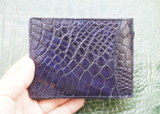 Dark Blue Real Genuine Crocodile Leather SKIN Men's Money Clip WALLET  Q21