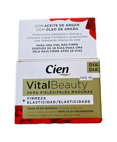 Cien Vital Beauty Day Cream SPF 15 Calcium and Argan Oil 50 ml Regenerative