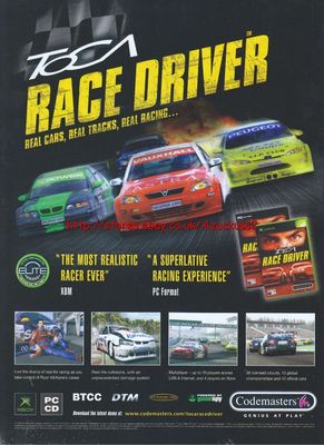 Toca Rennfahrer ''Codemasters'' 2003 Magazin Anzeige #158
