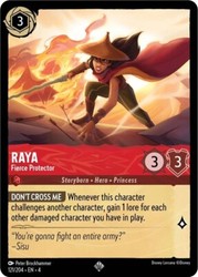 Disney Lorcana Ursula's Return Raya Fierce Protector 121/204 Super Rare