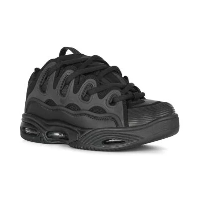 Osiris D3 2001 Skate Schuhe - Schwarz/Schwarz/Lammfell