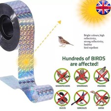 2x 80M Bird Deterrent Tape Flashing Reflective Lawn Pigeon Scare Repeller Ribbon