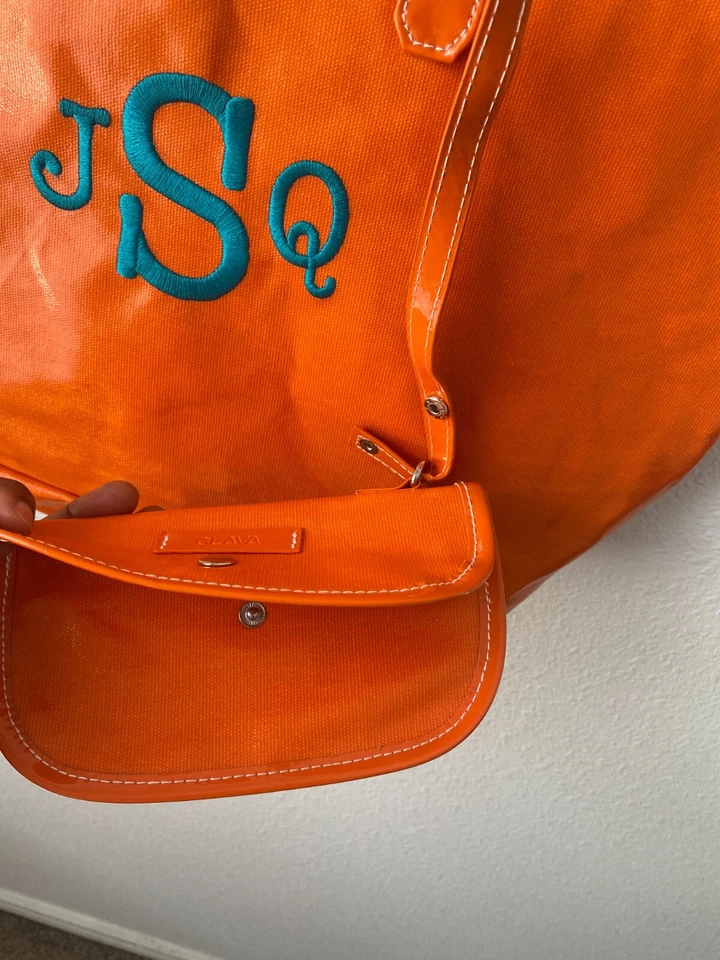 Bolso CLAVA para mujer WELLIE MARKET TOTE naranja adjunto Foto 3 de 4