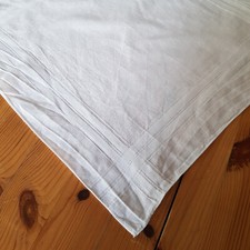 altes Stofftaschentuch Taschentuch wei&szlig; Vintage 6