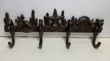 Seahorses Decorative Wall Hanging Hook Brown/Black Cast Iron Towel/Key/Coat Rack