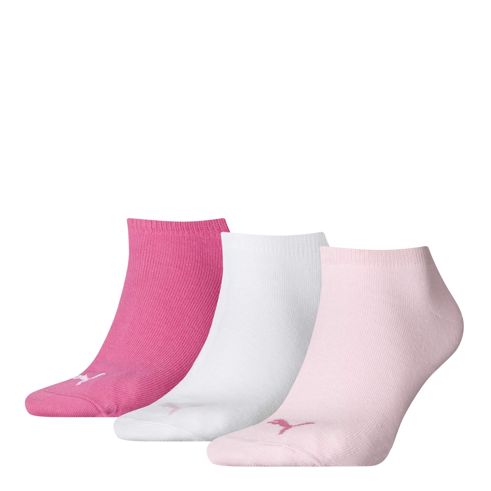 PUMA Unisex Sneaker Socks (3 Pair Pack) Pink Lady One Size