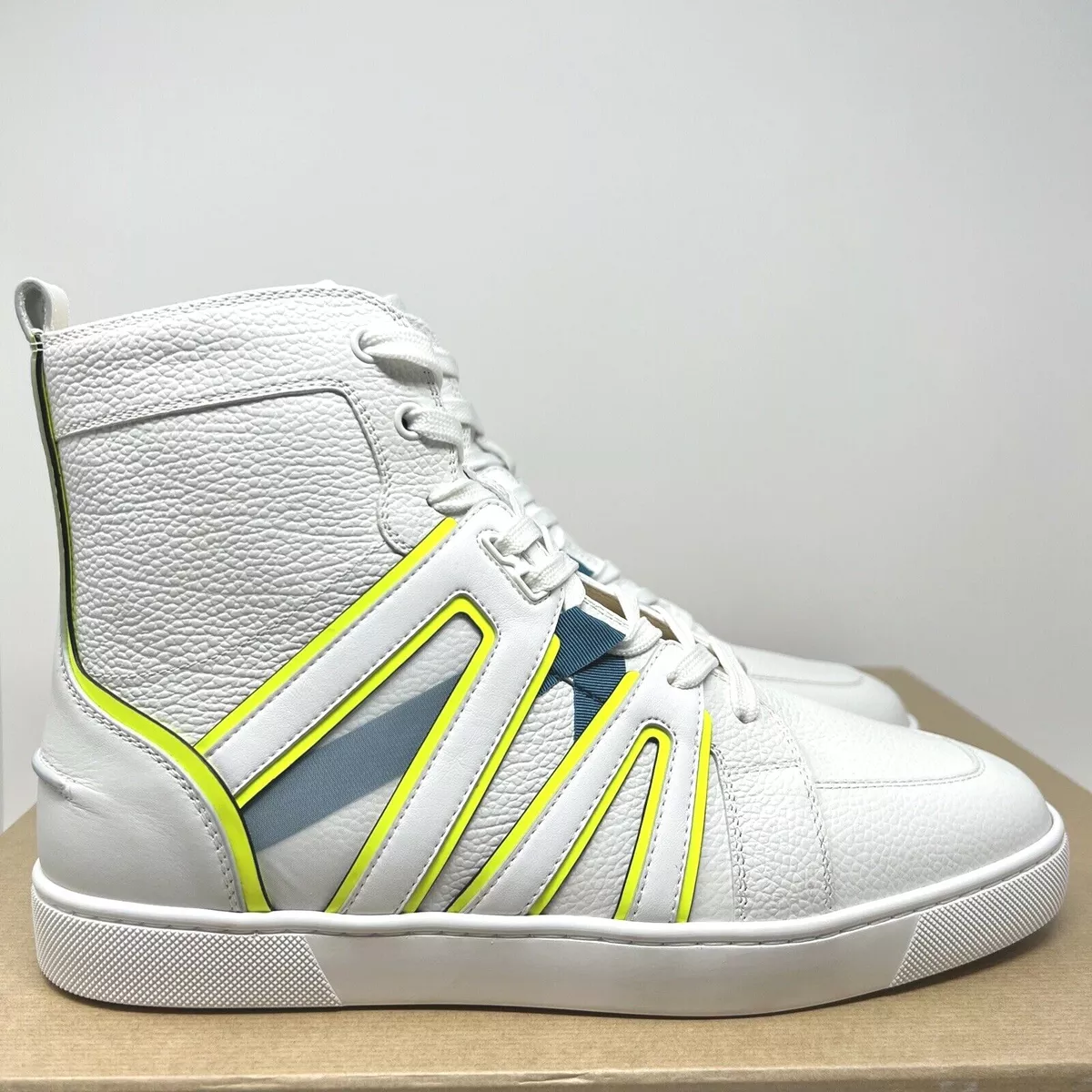 Christian Louboutin Mens Vida Caged High-top Sneakers Size 10 US / 43 EU  White