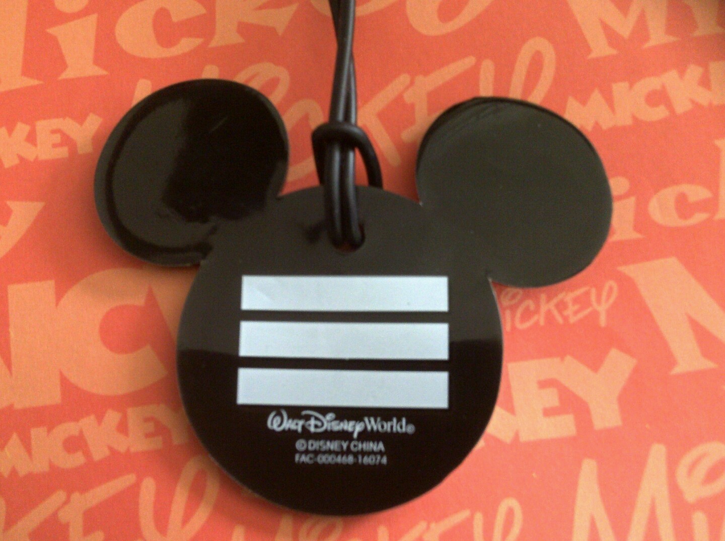 Disney Luggage Tag Mickey Icon New
