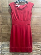 Maggy London Women's Career Cocktail Zip Back Sleeveless Dress - Red - Size 2