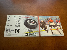 1988 Los Angeles Kings v Flyers Hockey Ticket Bernie Nicholls Hat Trick 11/22