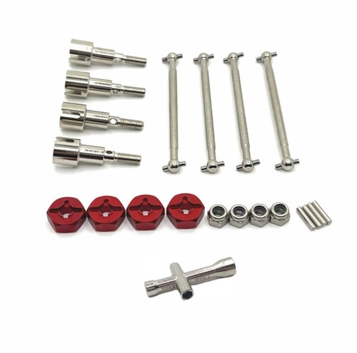 Metal Dogbone Drive Shaft wheel axle For SCY 1/16 JJRC Q117 W130 W141 Brushed RC - Picture 5 of 11