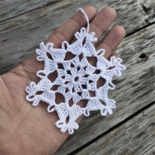 Handmade crochet Christmas tree baubles Christmas ornaments 1set of 10 Snowflake