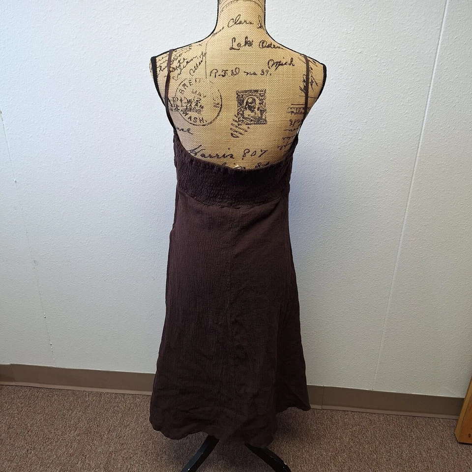 Jonathan Martin Side Zip Slip Dress Smock Sleeveless Stretch Brown Women's Sz 14 - Изображение 3 из 4