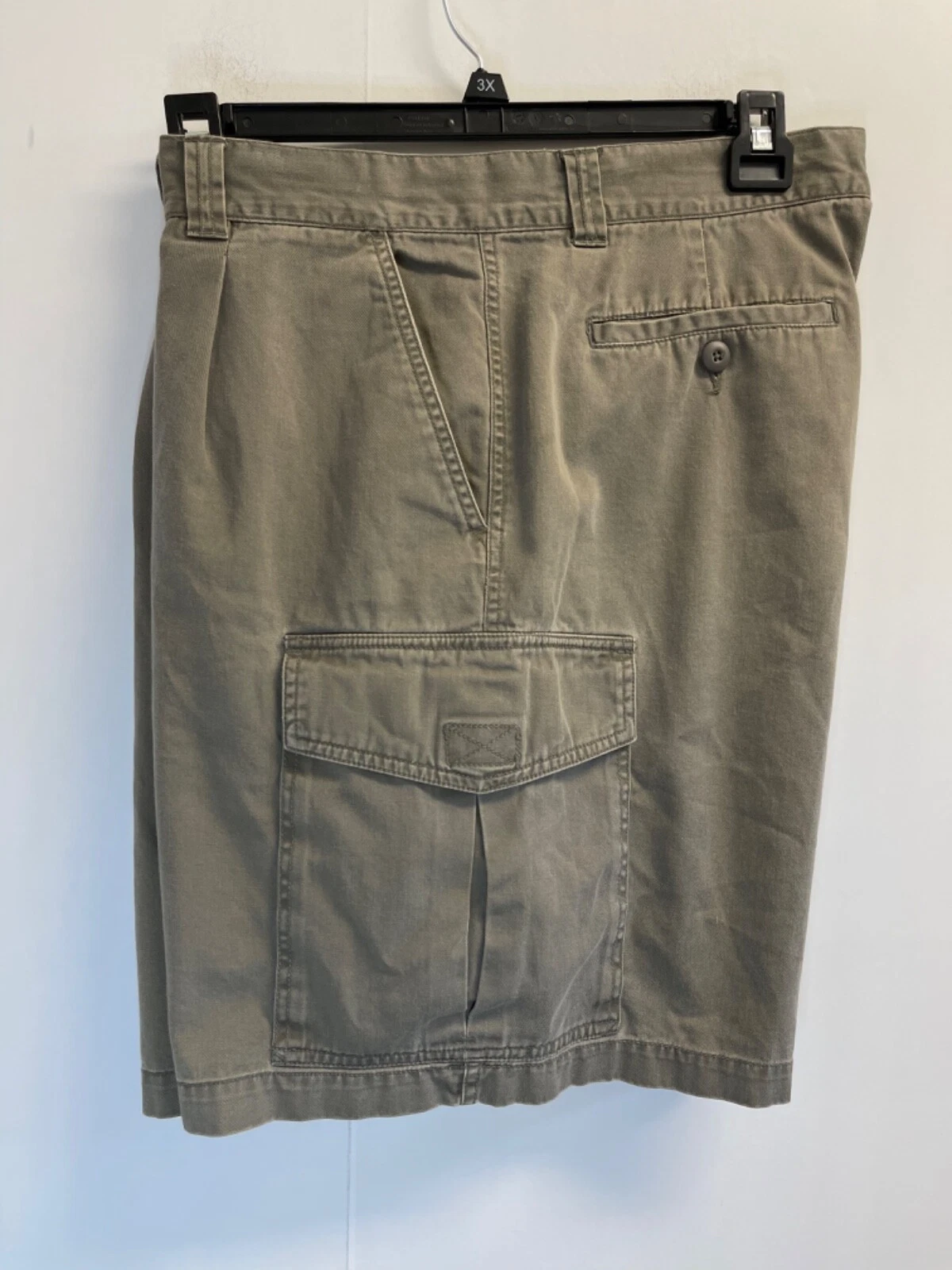 Cherokee Men's Size 40 Cargo Shorts Khaki Utility Flat Front Pocket Grey