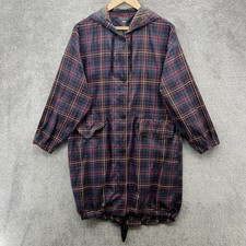 J W Anderson Uniqlo Jacket Coat Womens Small Black Red Yellow Check Plaid Parka