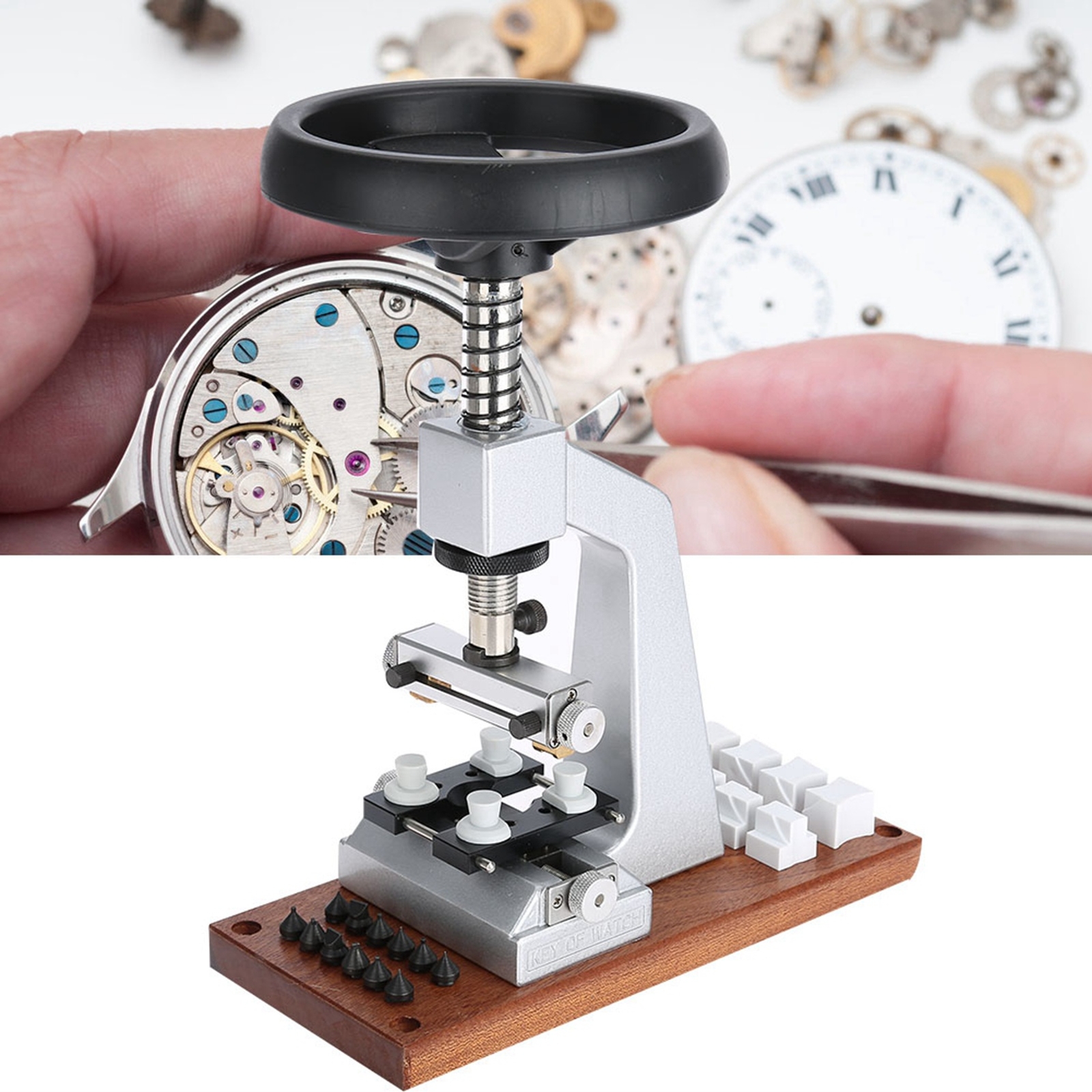 5700# Bench Watch Case Opener With Metal Base Watchmaker Repair Tool Kit