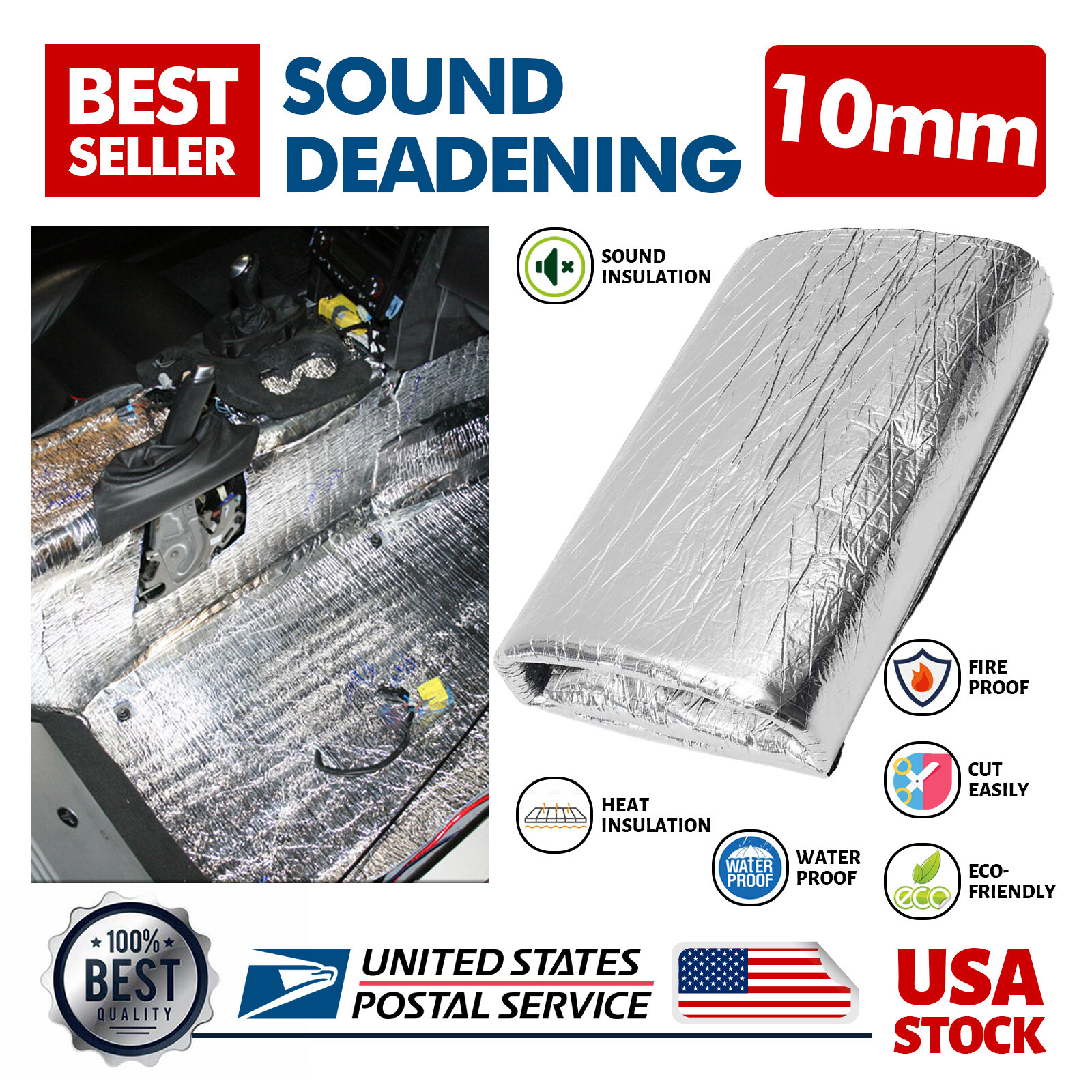 Automotive Sound Deadening Insulation Heat Barrier Noise Proof Deadener 60