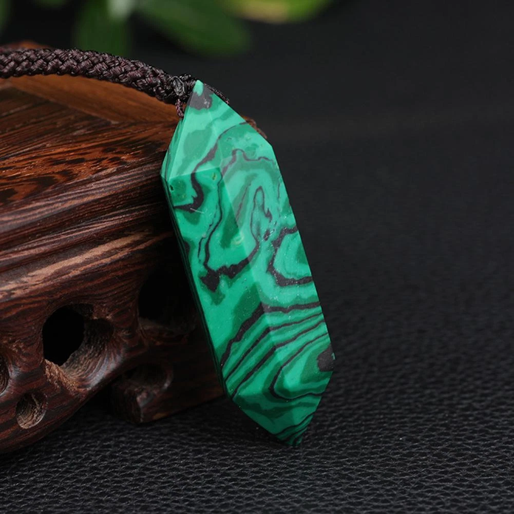 Malachite necklace mens deals