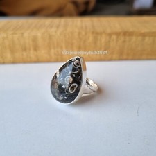 Nice Turritella Agate Gemstone Ring 925 Sterling Silver Gift For Her Ring PG5516