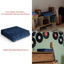 Flannel Dust Cover for Audio-Technica AT-LP60XBT-BK Record Player Protector Blue