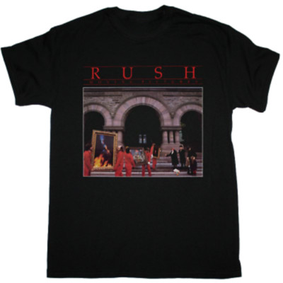 New Rush Moving Pictures Graphic Black T-Shirt Unique Gift Tee S-5XL