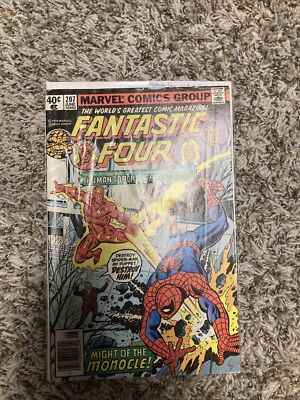 FANTASTIC FOUR #207  Mark Jewelers HUMAN TORCH VS SPIDER-MAN!! 1979