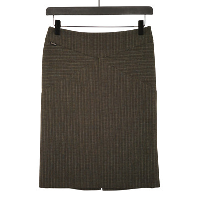 Women Moschino Skirt Brown Made Italy Formal Size I38 US2 F34 GB6 XME566