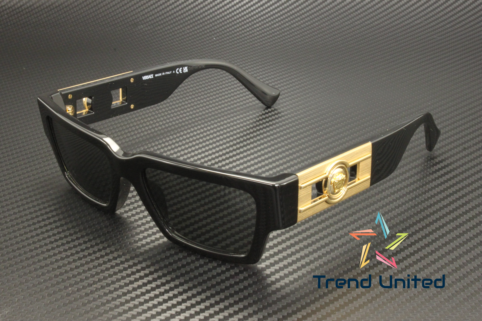 VERSACE VE4459 GB1 87 Black Dark Grey 54mm Unisex Sunglasses
