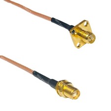 RG316 RP-SMA Female Flange to SMA FEMALE RF Cable Rapid-SHIP LOT