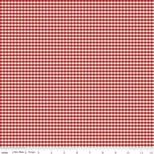 Fat Quarter Riley Blake Small Gingham 1/8" Check Red Quilting Cotton