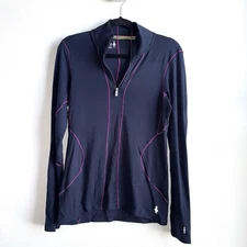 SmartWool PhD Merino Wool Half-Zip Performance Pullover Women’s Medium Purple