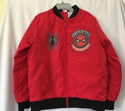New Marvel Spider-Man Spiderman Bomber Jacket Boys Size 14/16, 18