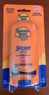 Banana Boat Sport ULTRA Sunscreen stick, SPF 50+, Oxybenzone & Octinoxate Free