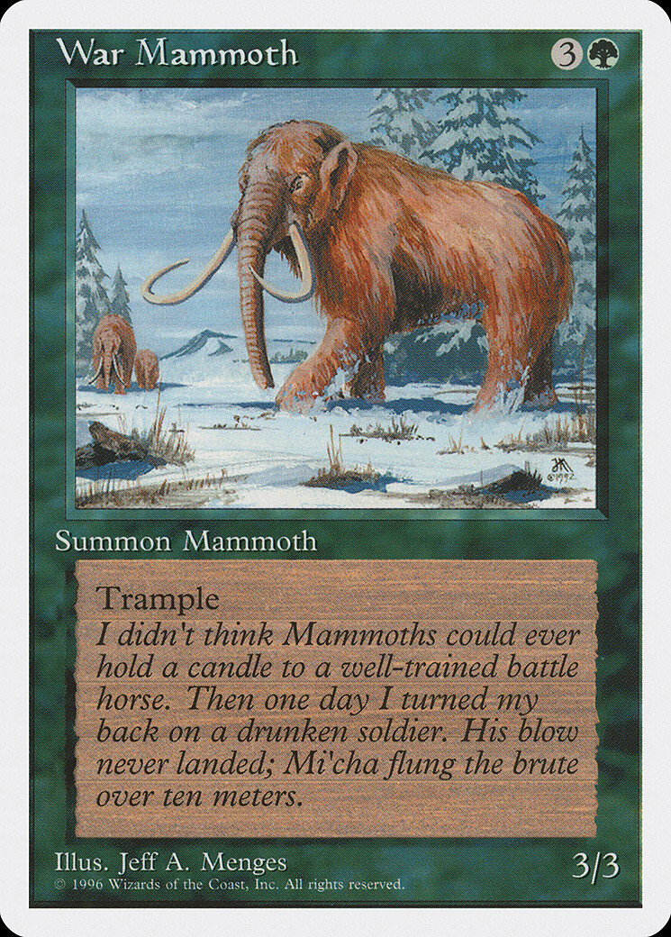 War Mammoth Introductory 4th Edition NM Green Common MAGIC MTG CARD ABUGames