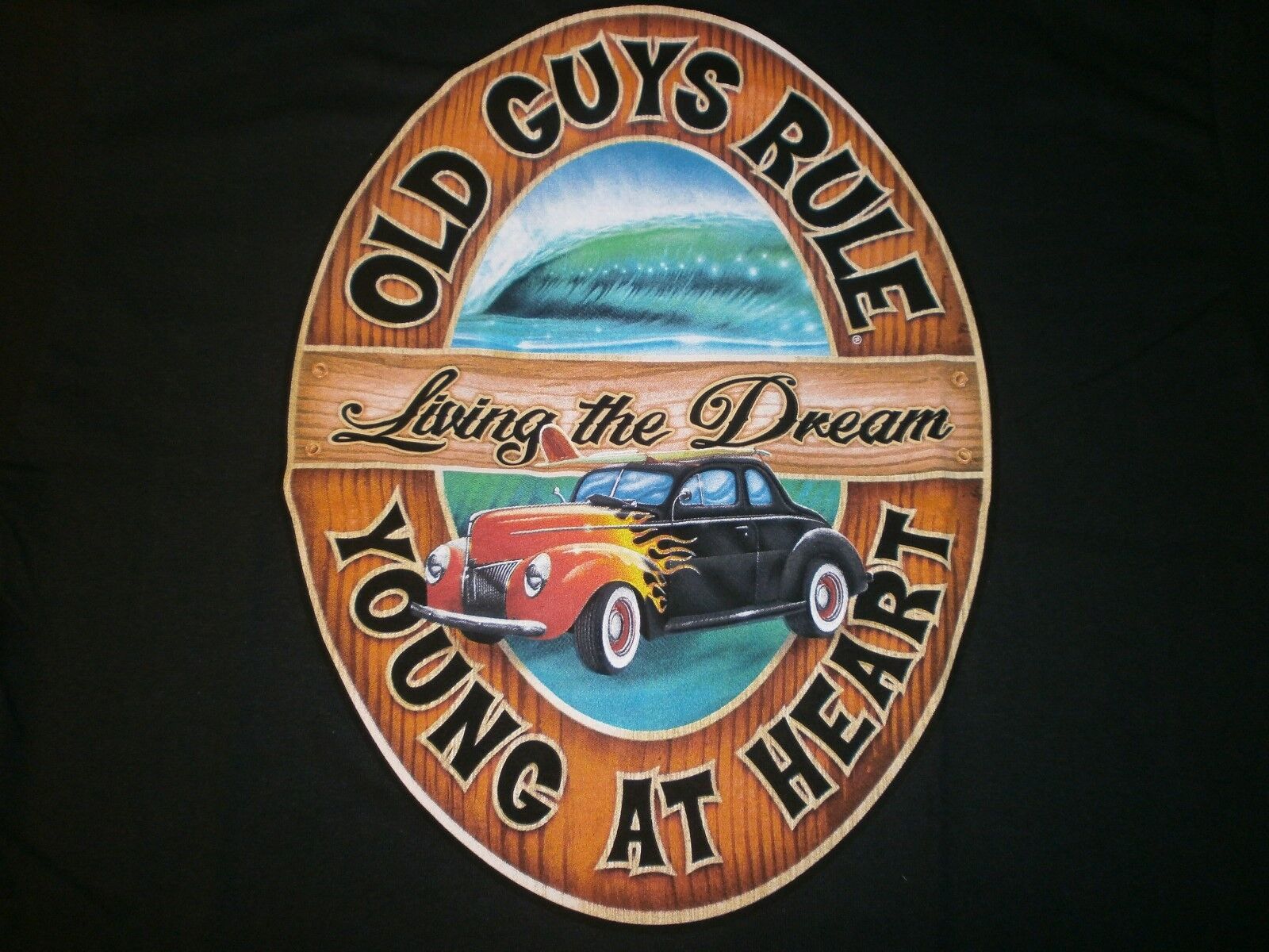 New Shipping Free OLD GUYS RULE Fort Worth Mall 1 LIVING THE Ambos Tallas Barreltini DREAM Y en